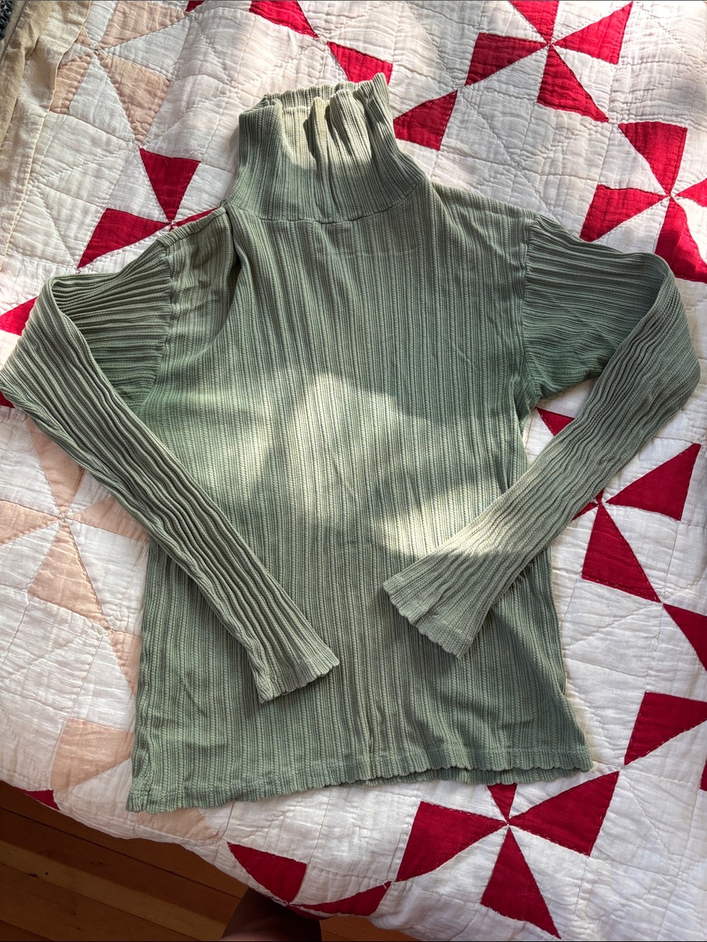 Rudy Jude Ribbed Turtleneck Sweater - Sage Green